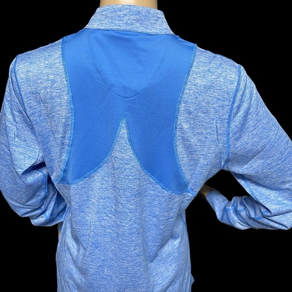 Annika by Cutter & Buck Light Blue M Quarter Zip UPF 50+ Golf Pullover NWT - Picture 4 of 12